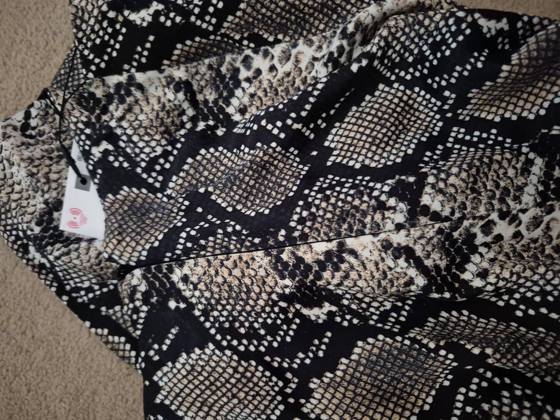 SNAKESKIN PRINT MIDI SKIRT - Image 3