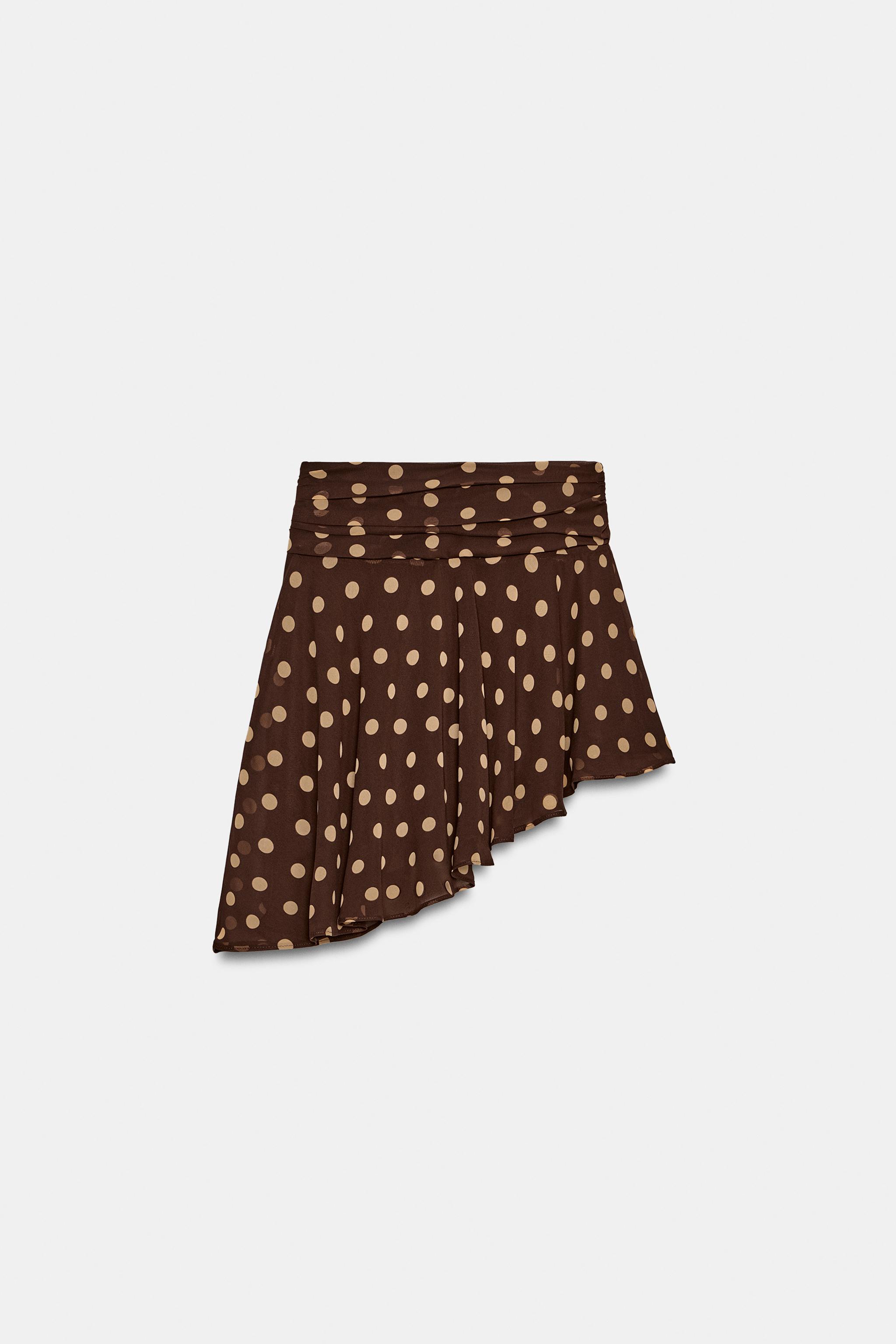 JUPE ASYMÉTRIQUE À POIS