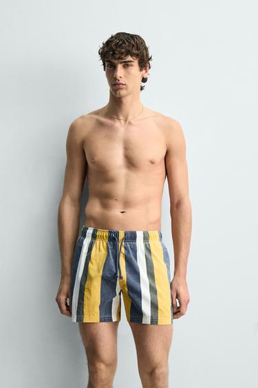 MAILLOT DE BAIN MI-RAYURES - Multicolore de Zara - Image 4