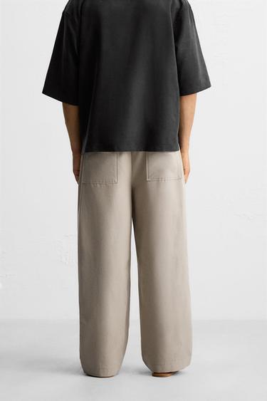 REGULAR FIT JOGGER WAIST TROUSERS - Sand by Zara - Image 2