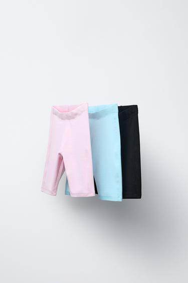 THREE-PACK OF PLAIN CYCLING LEGGINGS - Various by Zara - Image 0