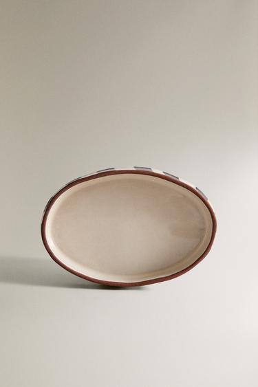 BROWN STRIPED SOAP DISH - Brown by Zara