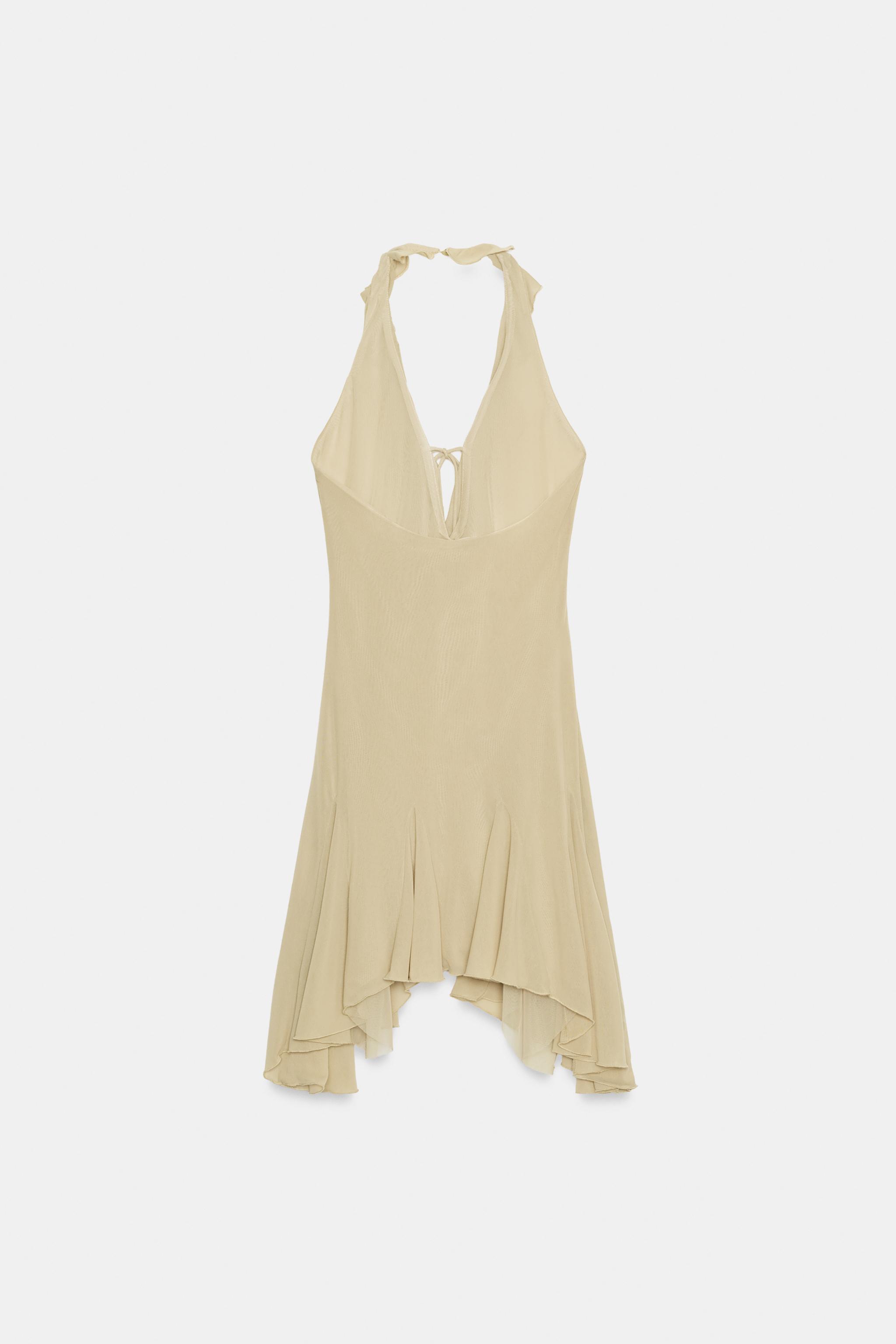 ROBE HALTER À VOLANTS