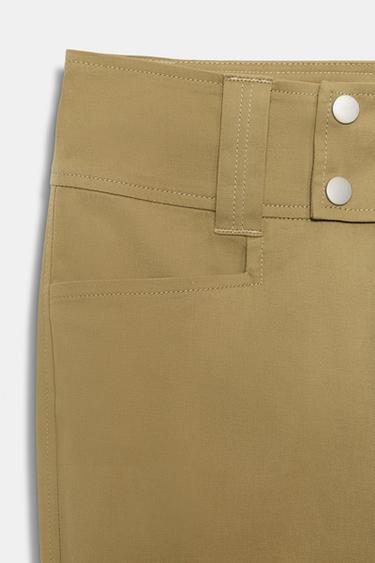 CAPRI TROUSERS WITH BUCKLE - mid khaki by Zara - Image 5