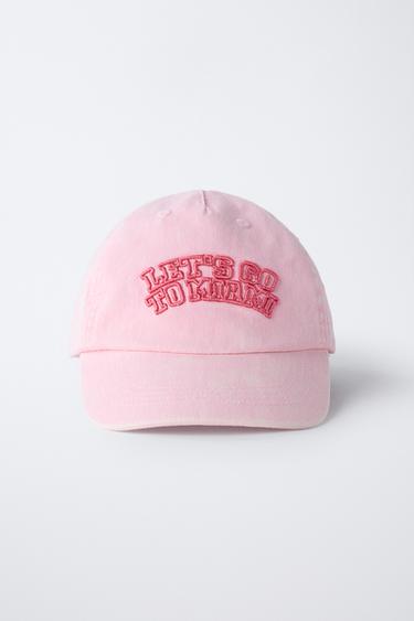 EMBROIDERED VARSITY CAP - Pink by Zara