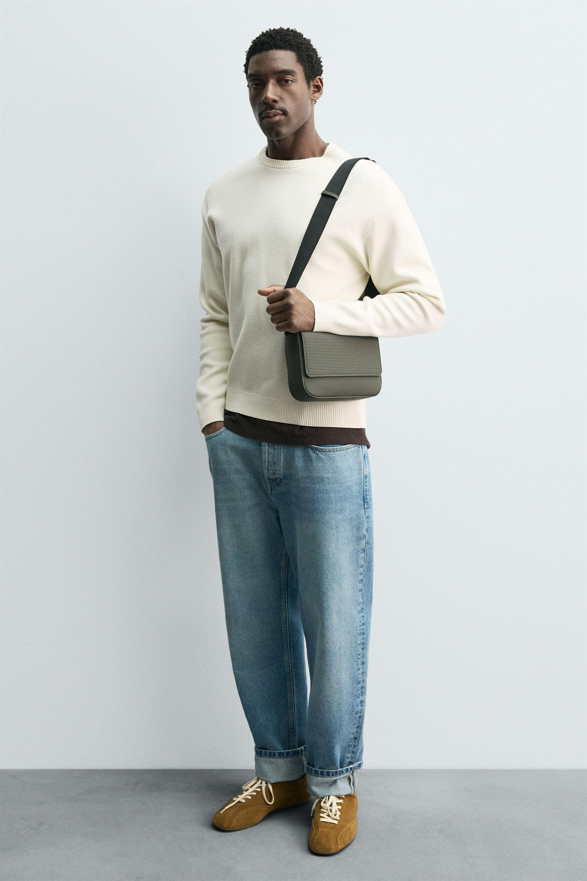 RUBBERISED TEXTURED CROSSBODY BAG - Khaki Green | ZARA South Africa