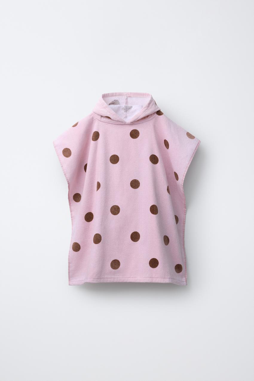 Pink Strawberry Towelling Poncho | JoJo Maman Bébé Pink Strawberry Towelling Poncho | JoJo Maman Bébé