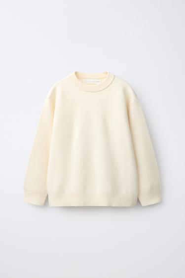 PLAIN KNIT JUMPER - Ecru by Zara