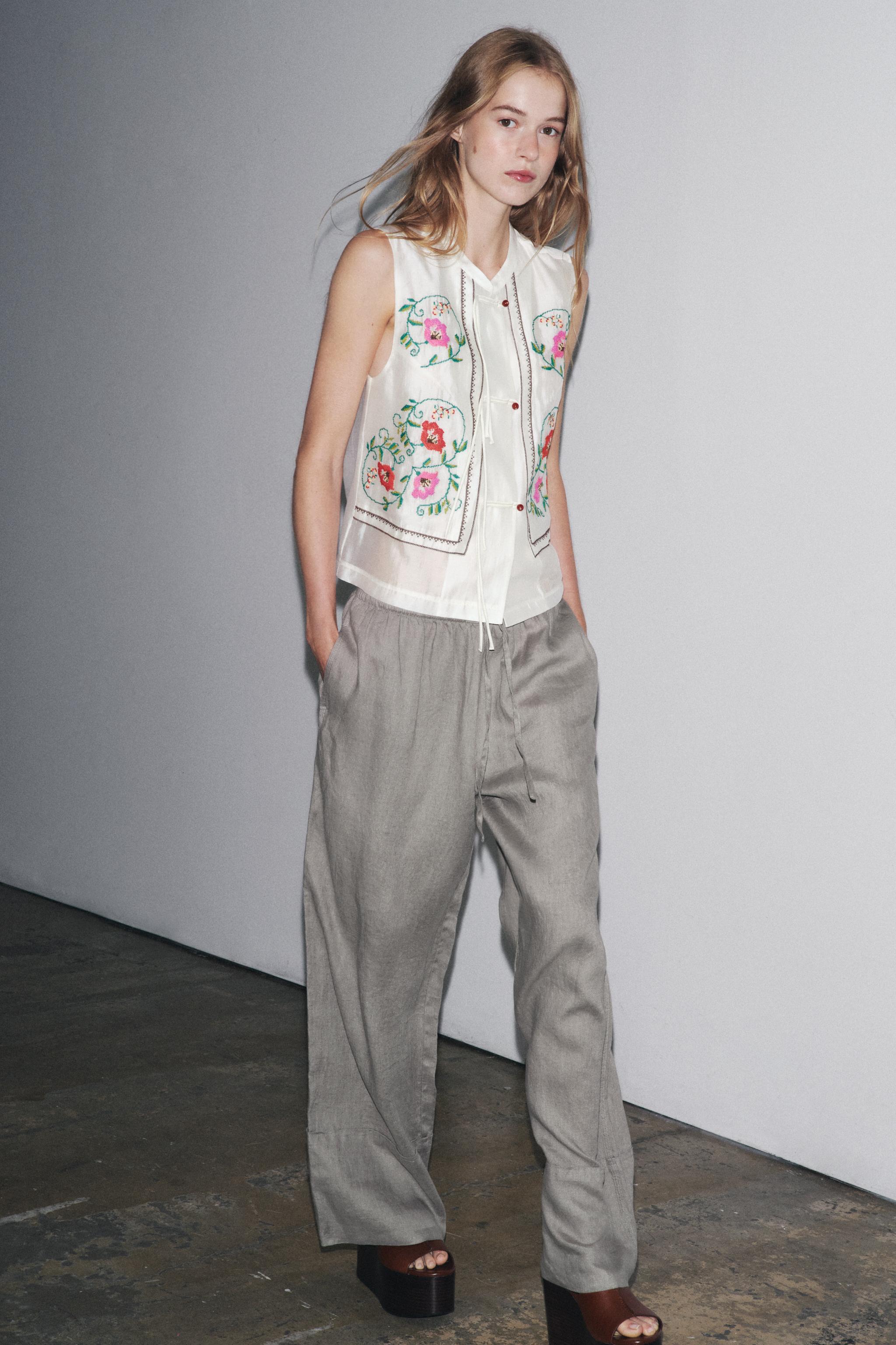 FLORAL EMBROIDERED TOP