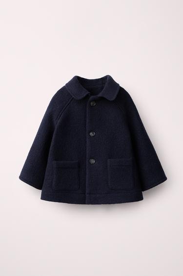100% WOOL EFFECT COAT CREATED BY CARAMEL LONDON X ZARA - Navy blue by Zara