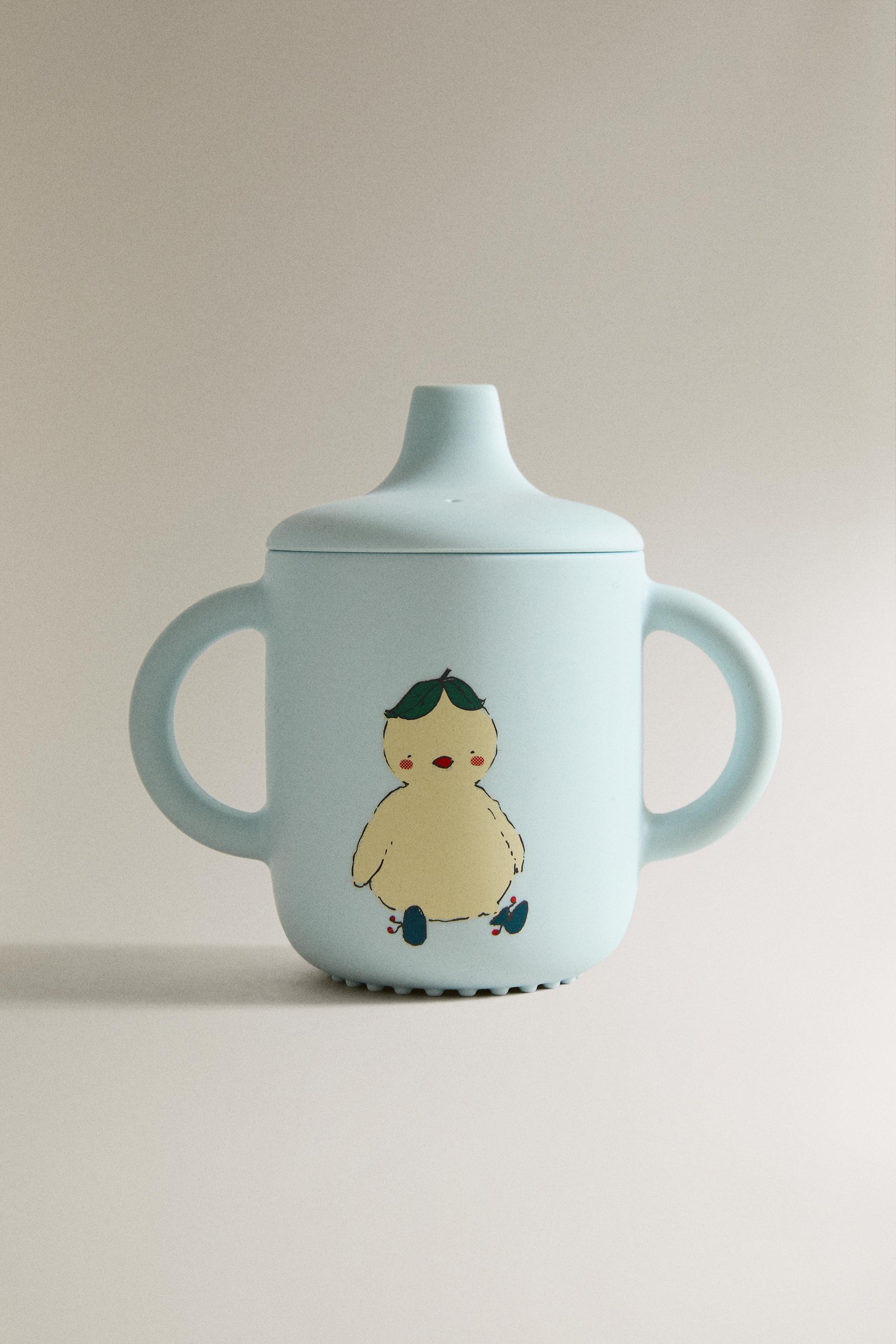 KIDS’ SILICONE CHICK LEARNING TUMBLER — Blue