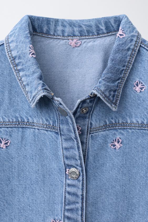 zara embroidered denim dress Zara | Dresses | Zara Zw Collection Denim Dress