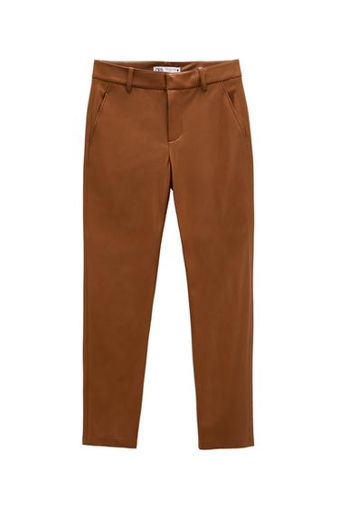 FAUX LEATHER TROUSERS