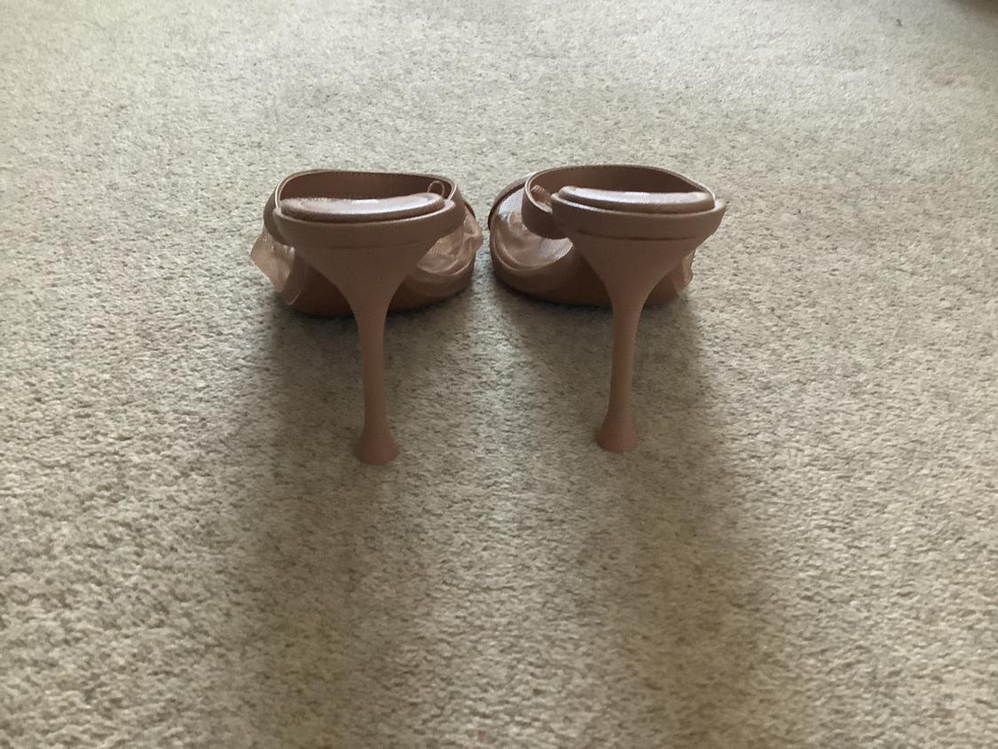 MESH BEIGE HEELS, NEW WITHOUT TAGS UK6 - Image 2