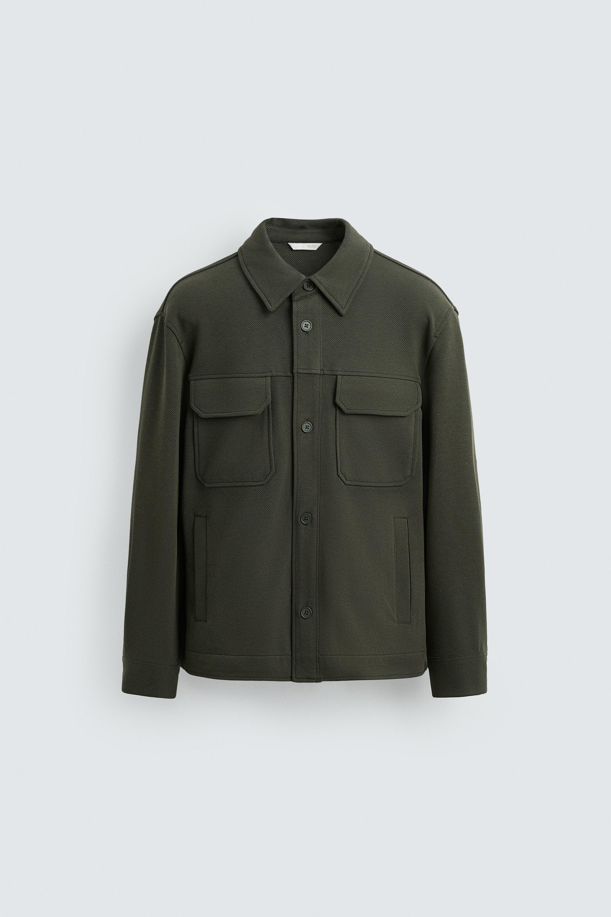 安心★関税込み★ZARA★CONTRAST TEXTURED OVERSHIRT CONTRAST TEXTURED OVERSHIRT - Cream | ZARA United States