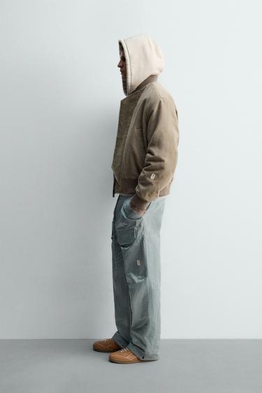 BLOUSON BOMBER TEXTURÉ X SR_A - Gris taupe de Zara - Image 4