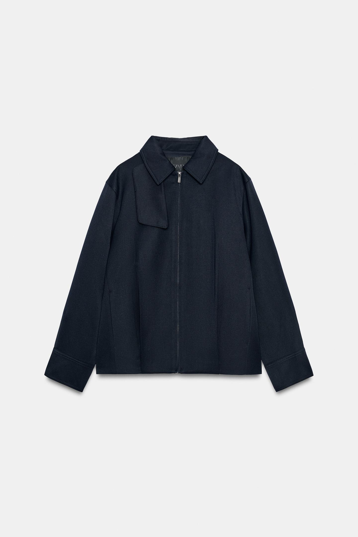 Женская куртка Zara Balloon Jacket ZW Collection, цвет: Тёмный тёмно-синий — фото 7