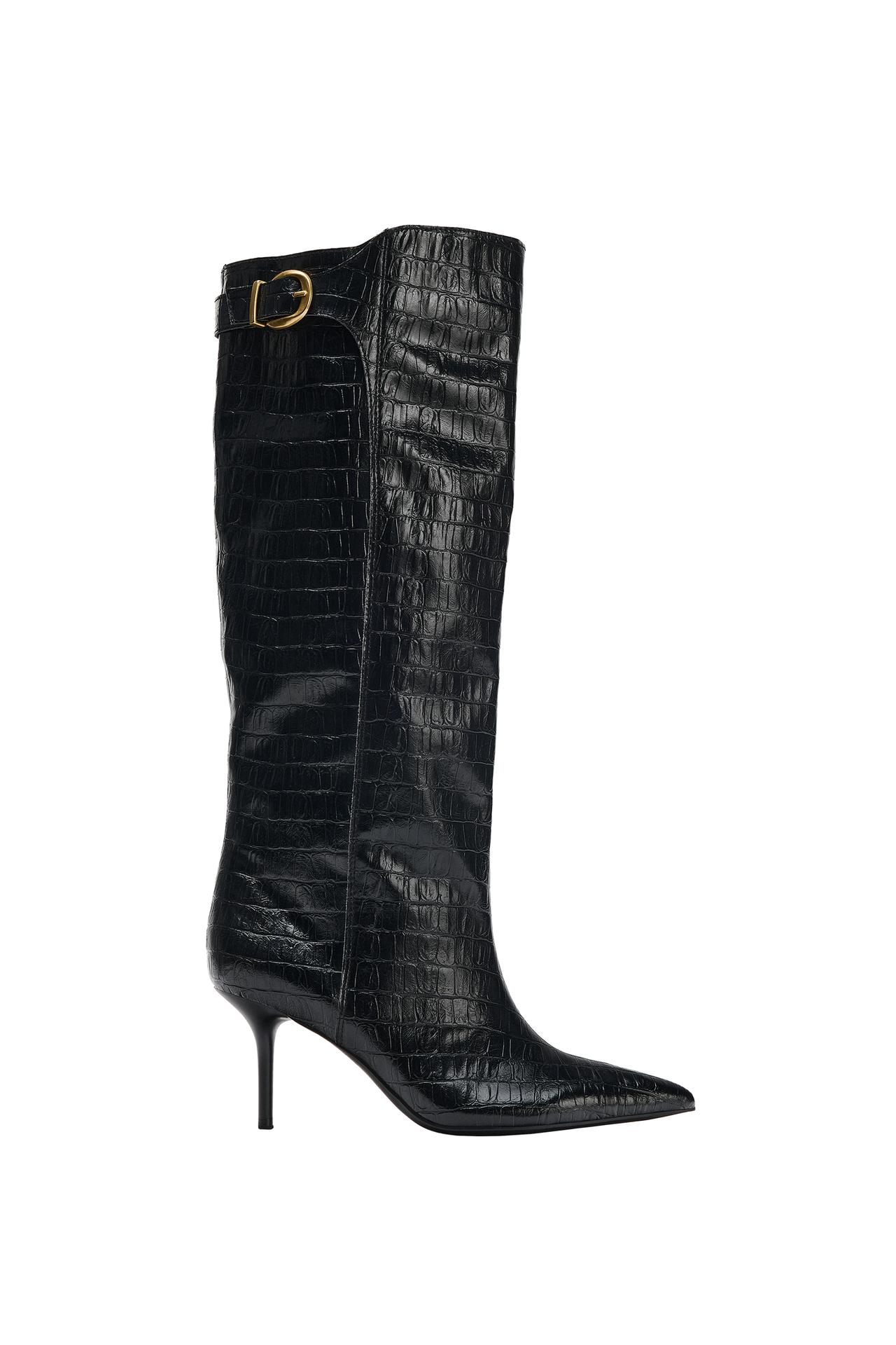 PRINTED HEELED BOOTS