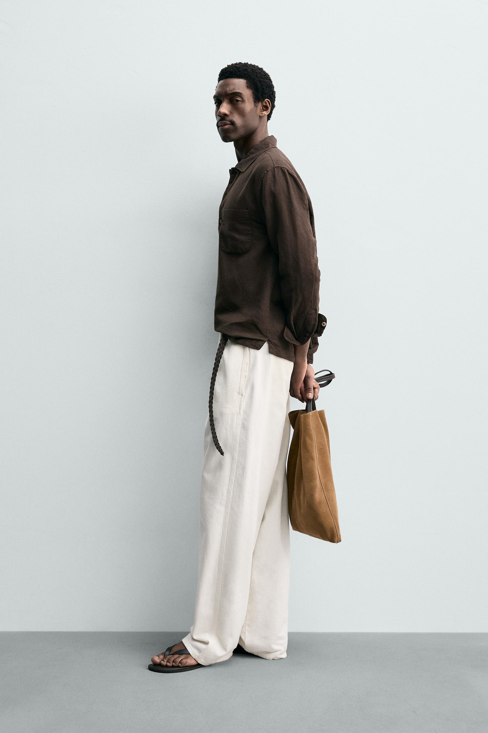 LINEN COTTON BLEND POLO SHIRT
