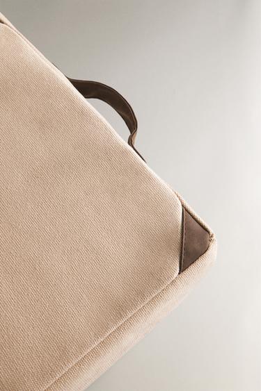GARDEN FLOOR CUSHION WITH HANDLE - ecru/khaki by Zara - Image 2