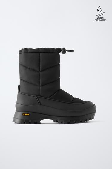 Zara VETT HÜLGAVAD TEPITUD SAAPAD VIBRAM® - Must