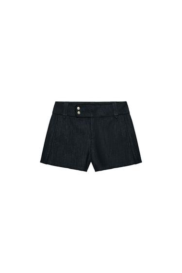 Zara CONTRAST PIPING SKORT - Indigo