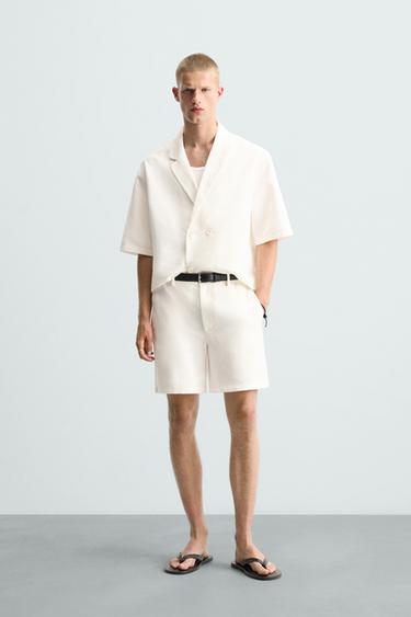 BERMUDA RELAXED FIT - Blanco de Zara - Imagen 0