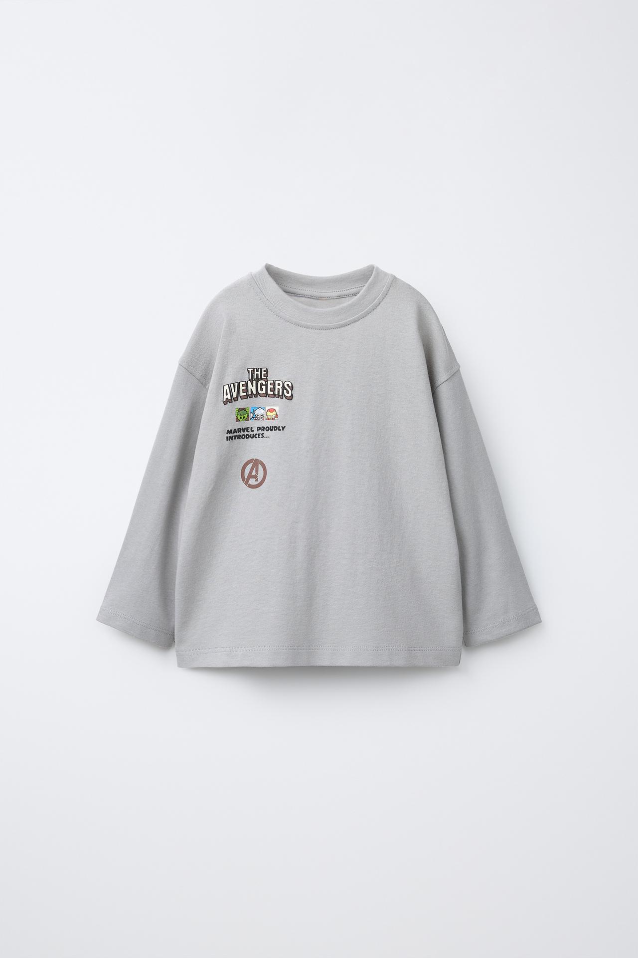 THE AVENGERS © PRINTED T-SHIRT — Blue gray