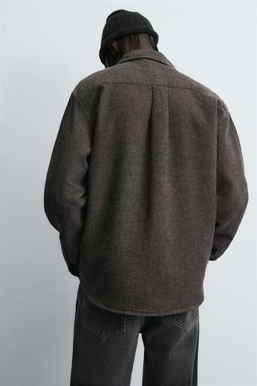 SURCHEMISE STRUCTURÉE RELAXED FIT - Marron de Zara - Image 5