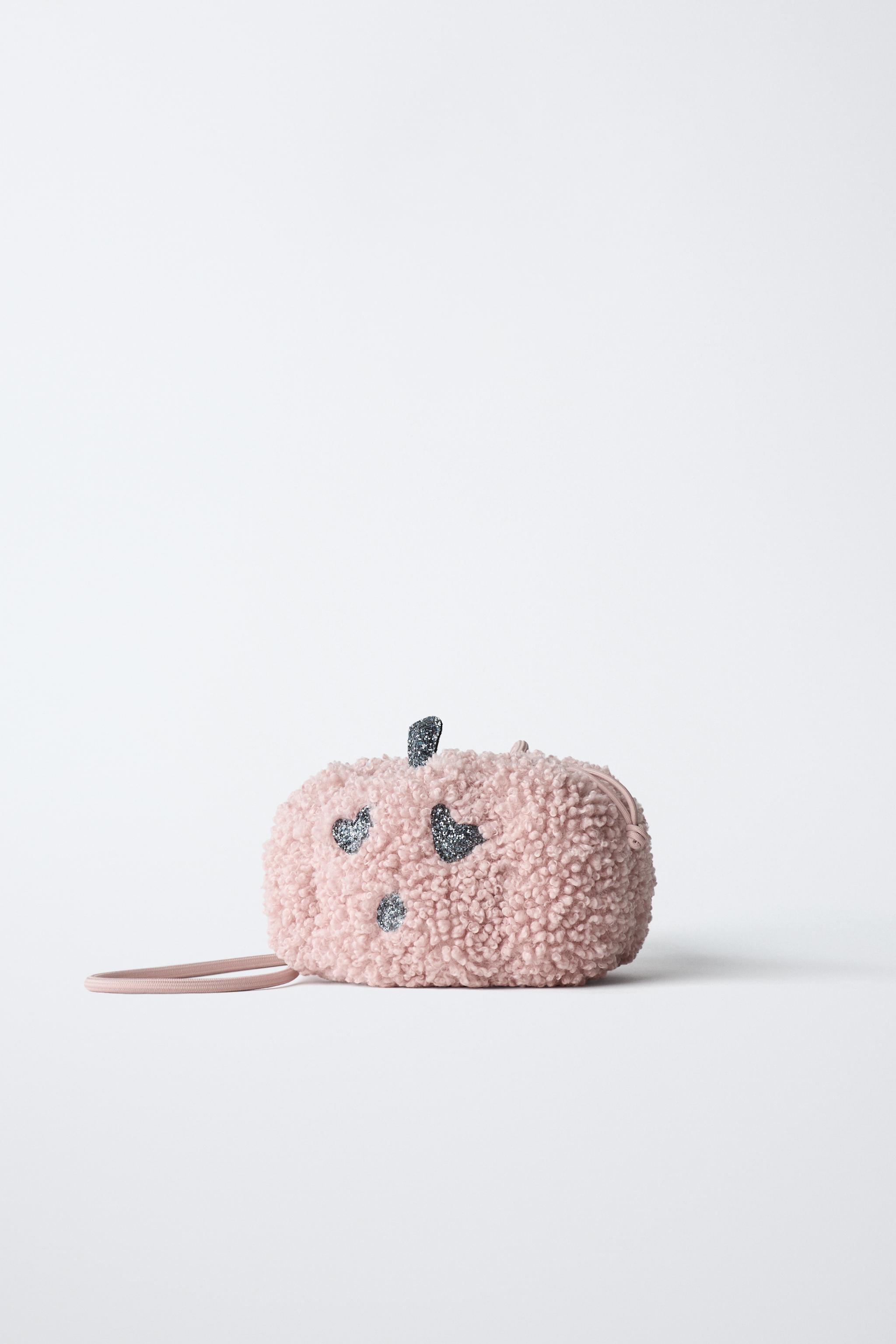 ゆぴ FLEECE PUMPKIN CROSSBODY BAG - Pink | ZARA United States