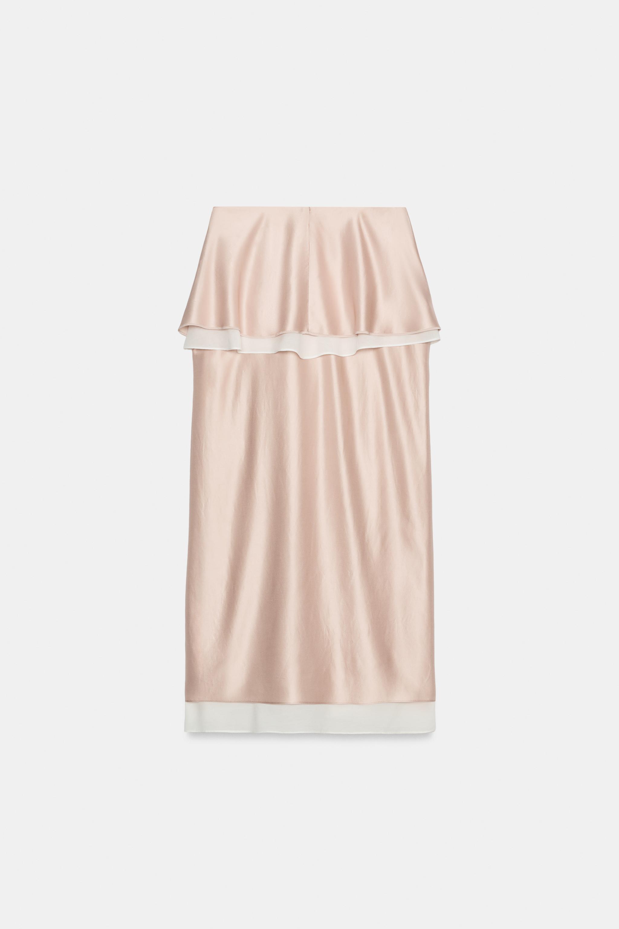 ZW COLLECTION FLOWY SATIN EFFECT SKIRT
