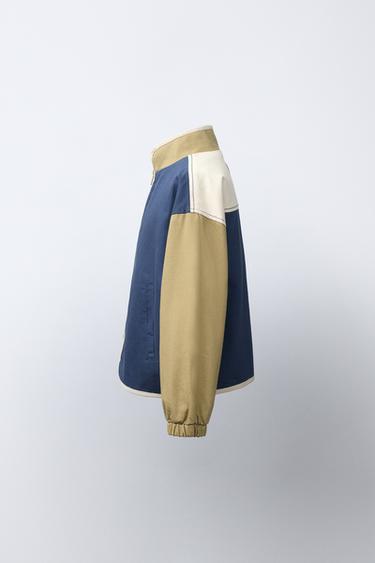 CAZADORA COLORBLOCK - Marino de Zara