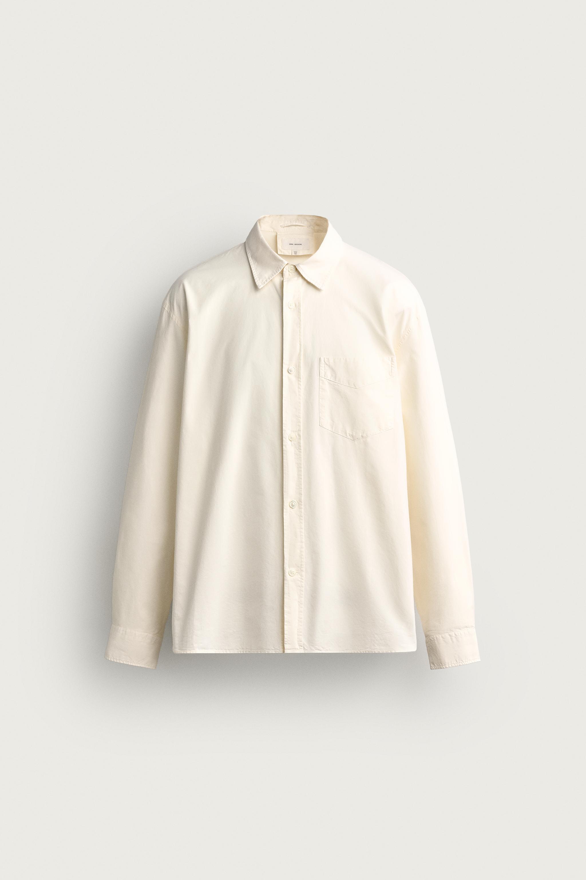 COTTON RELAXED-FIT SHIRT — White