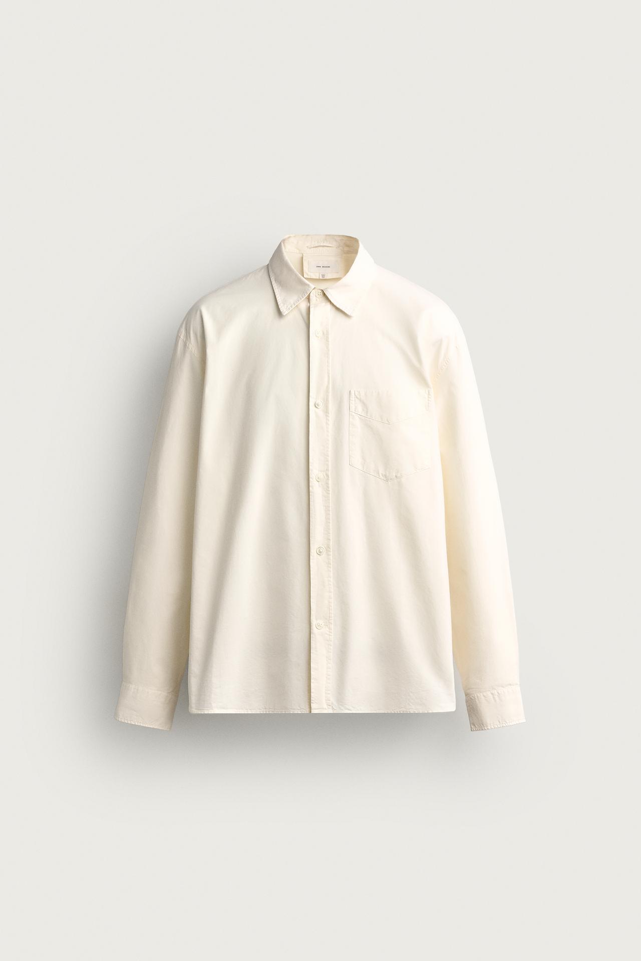 COTTON RELAXED-FIT SHIRT — White