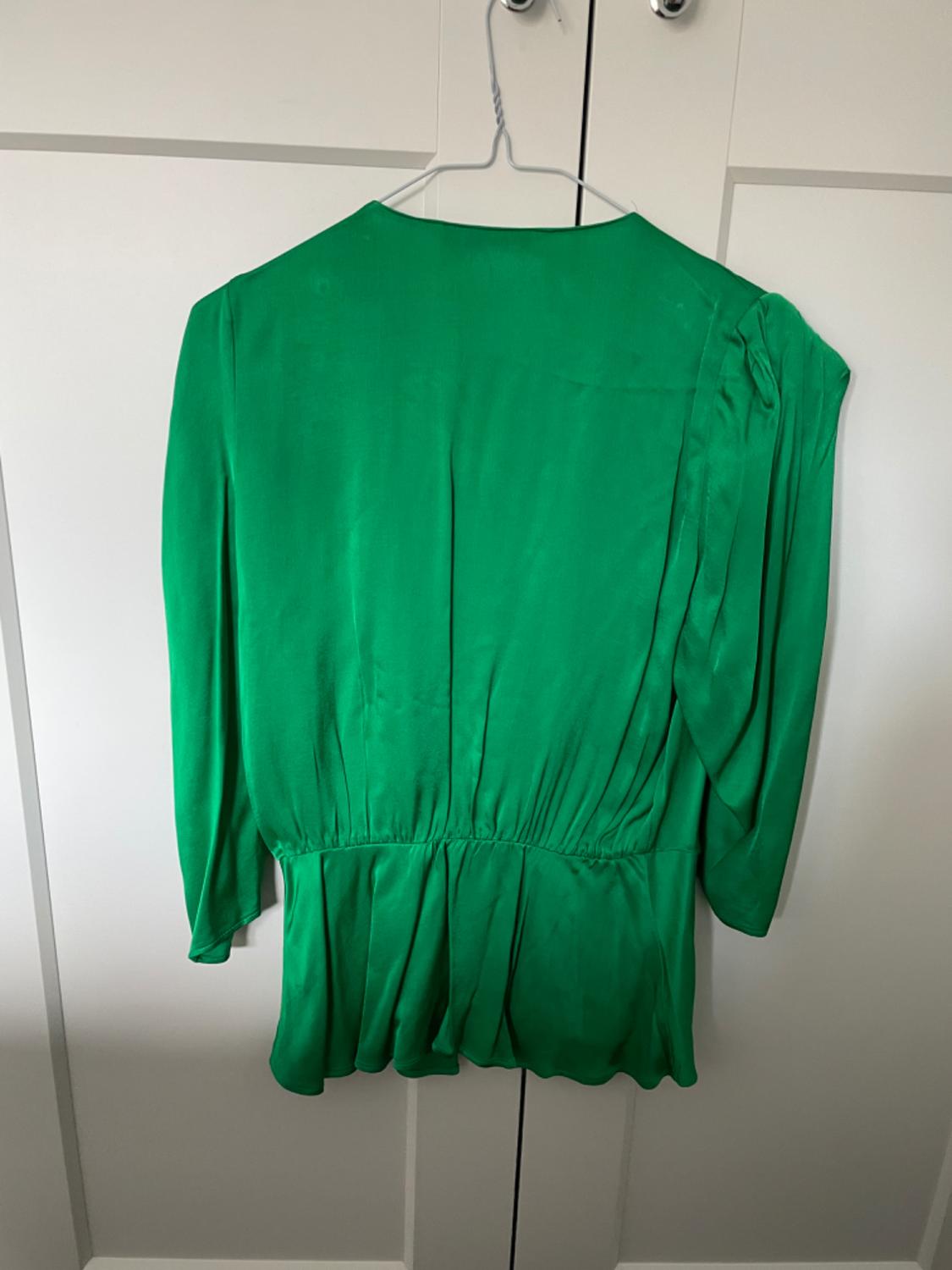 SATIN WRAP BLOUSE - Image 2
