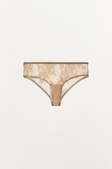 WIDE LACE BRIEFS - Golden by Zara - Image 3