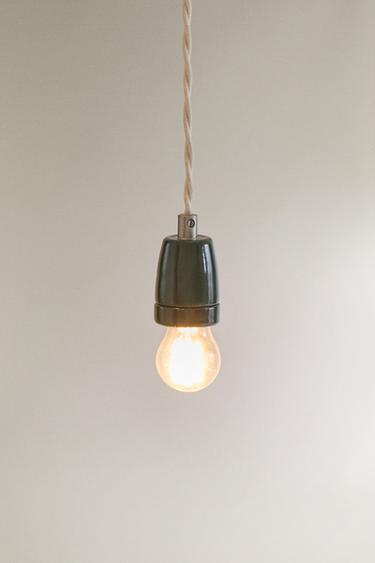 CERAMIC CEILING LIGHT CABLE - Green by Zara - Image 1