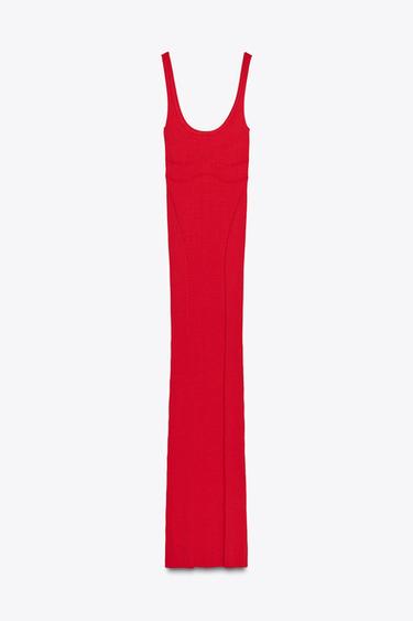 ENG ANLIEGENDES STRICKKLEID - Rot von Zara - Bild 0