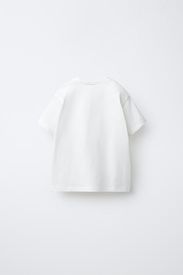 T-SHIRT LACETS CROCHET - Blanc cassé de Zara - Image 1