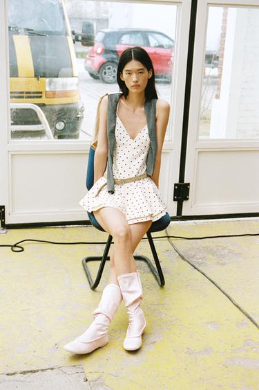 BOTA ALTA EFECTO SATINADO - Rosa de Zara