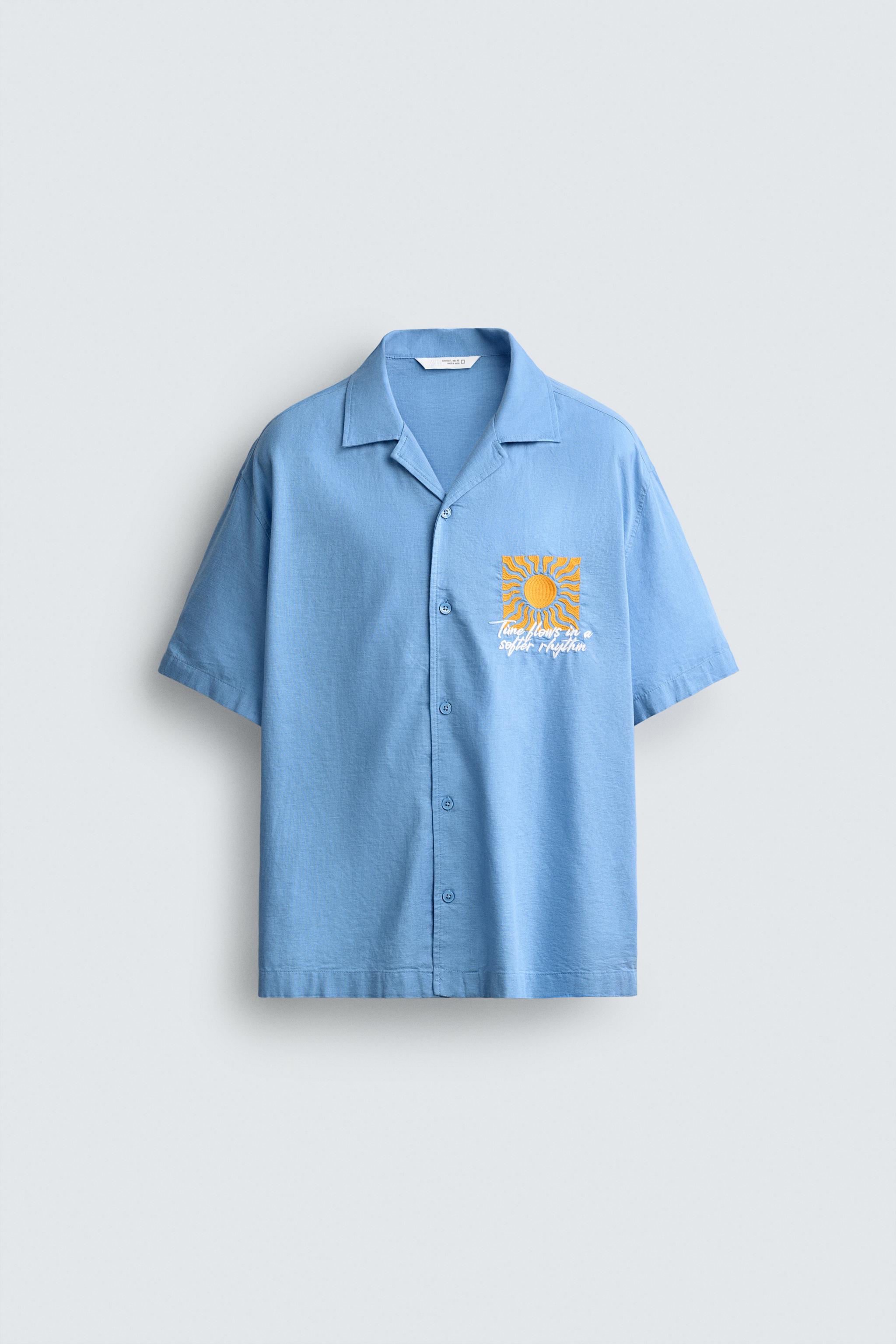 CHEMISE RELAXED FIT BRODÉE SOLEIL