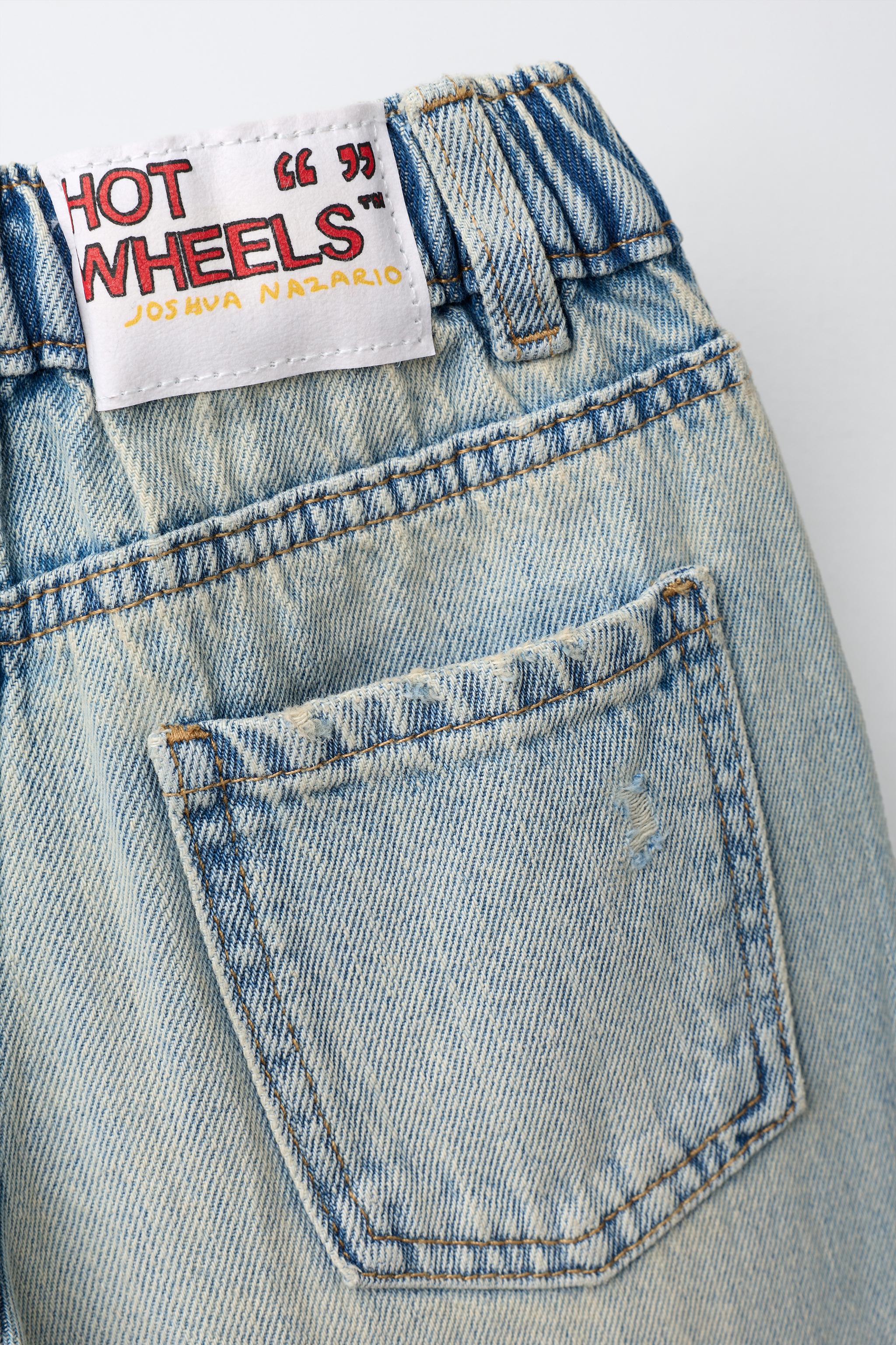 Детские джинсы Zara HOT WHEELS MATTEL © BAGGY JEANS — фото 4