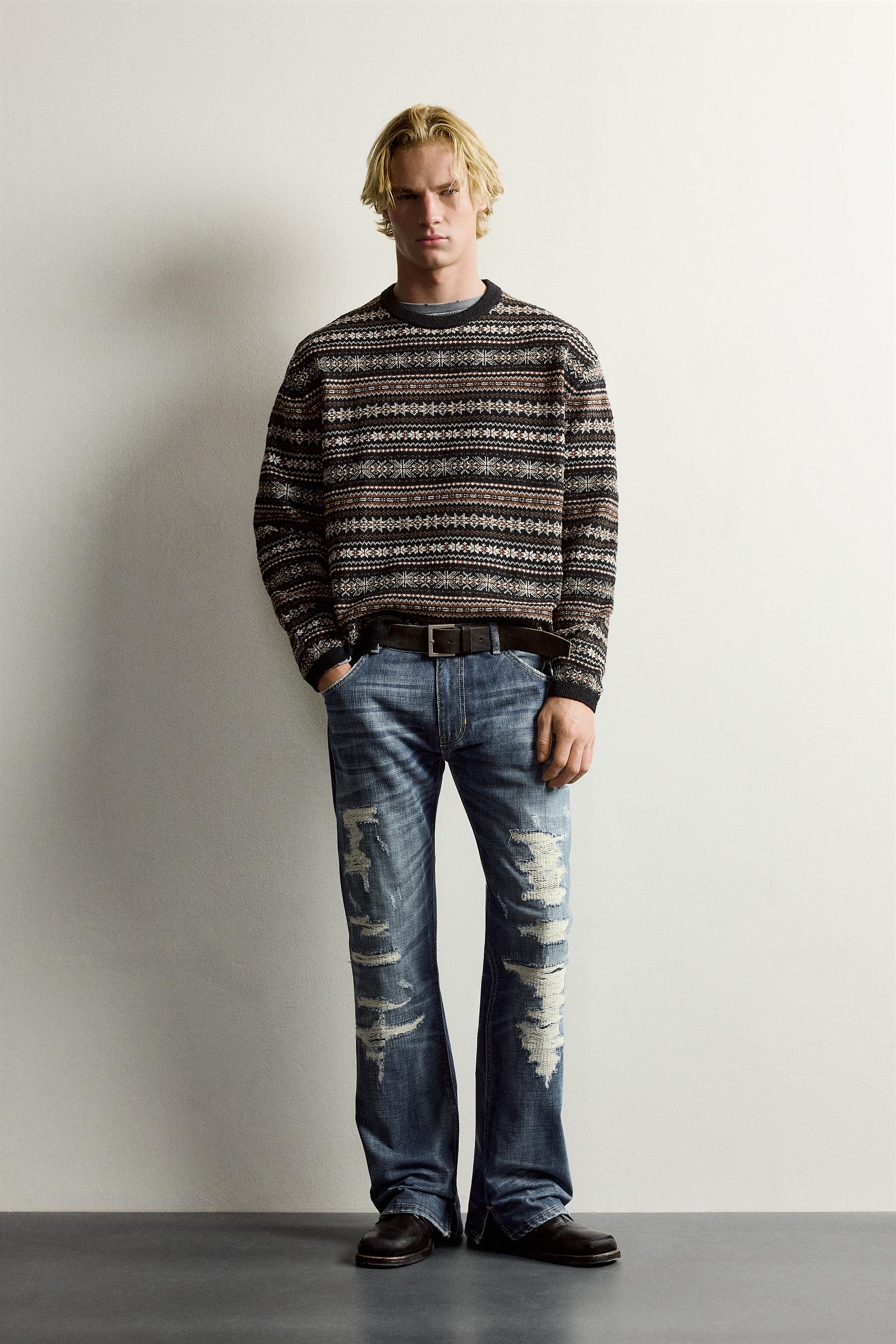 GEOMETRIC JACQUARD SWEATER