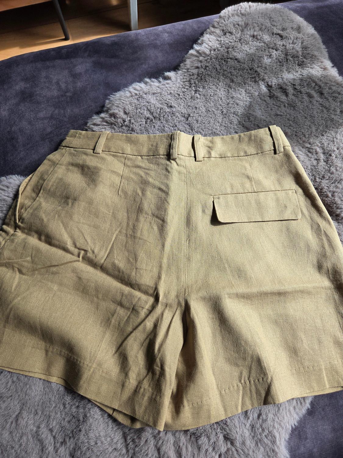 HIGH-WAIST LINEN BLEND BERMUDA SHORTS - Image 3