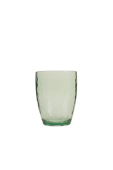 Zara HAMMERED EFFECT ACRYLIC TUMBLER - Green