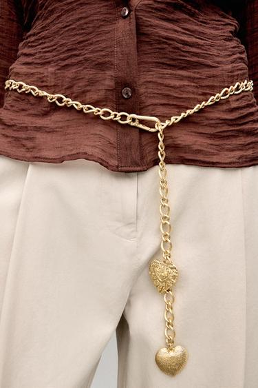 CEINTURE CHAÎNE CŒUR - Doré de Zara - Image 1