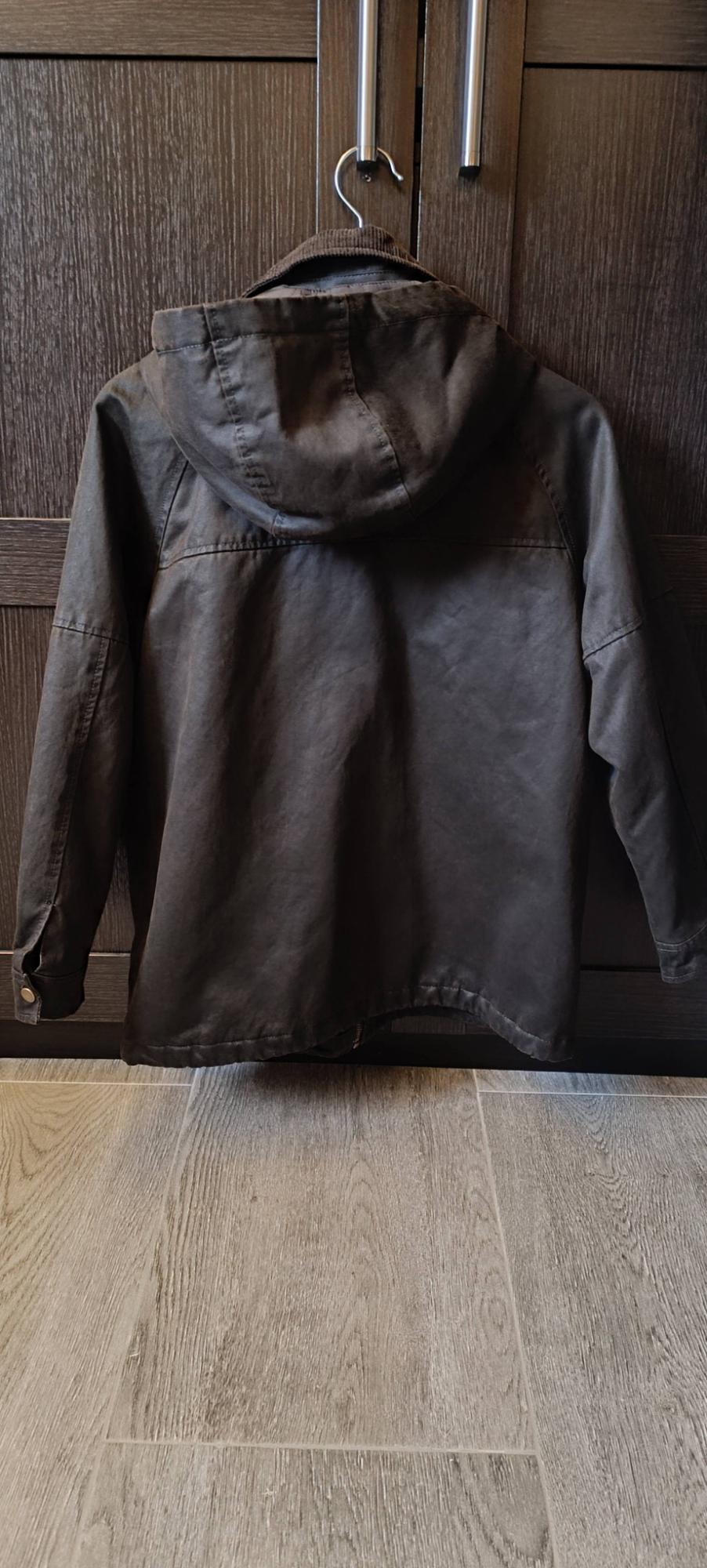 DETACHABLE HOODED WAXED JACKET - Image 5