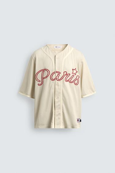 РУБАШКА С ВЫШИВКОЙ И РЕЛЬЕФНЫМ УЗОРОМ — ЭКРЮ от Zara