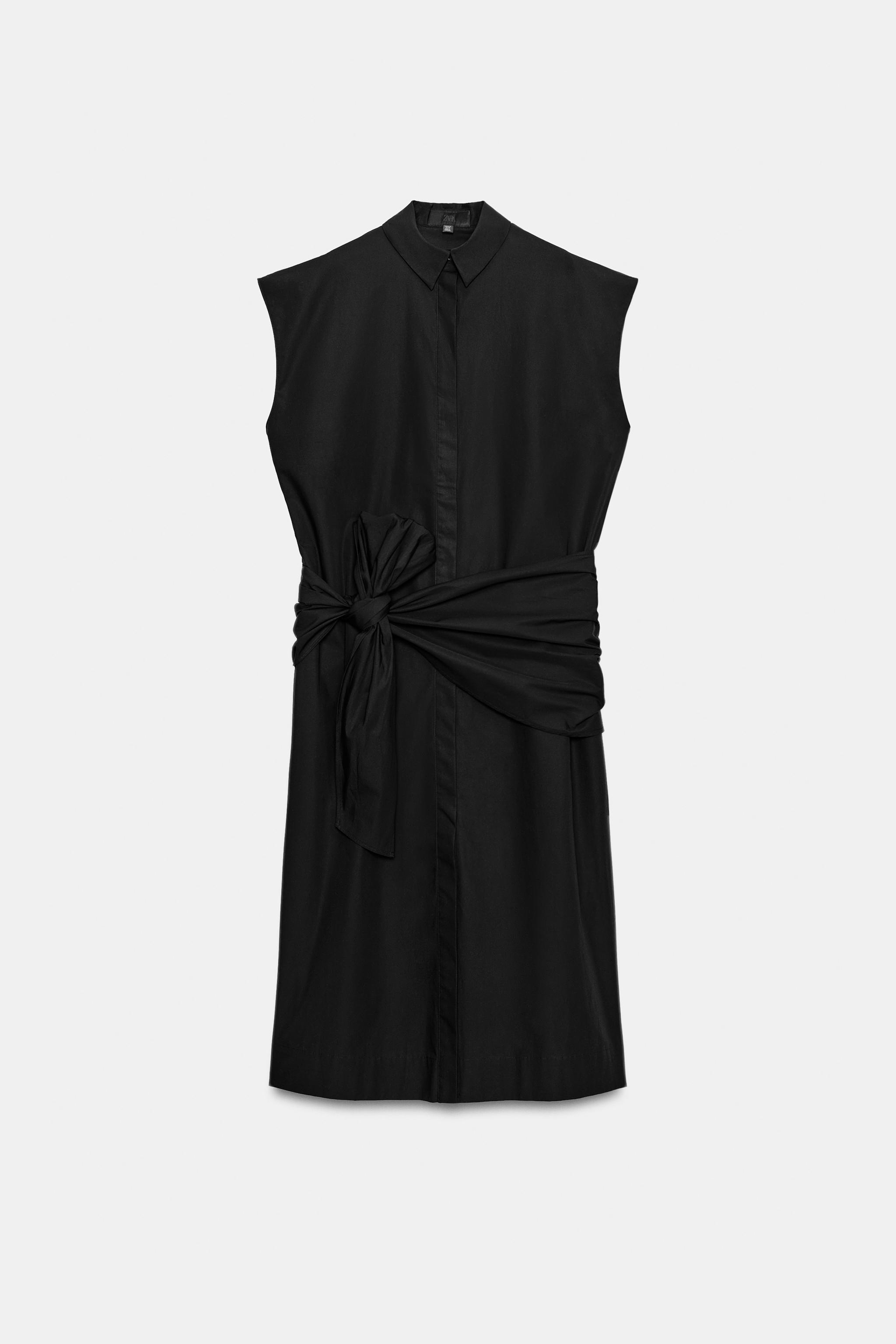 Женские платья Zara ZW COLLECTION SASH SHIRT DRESS — фото 7