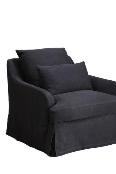 غلاف كتان للكرسي بذراعين ARMCHAIR 01 - MIDNIGHT BLUE الخاص بـ Zara